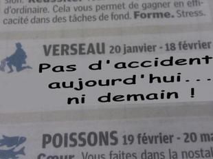 Les Verseaux auraient moins d'accidents de la route : c'est un signe !