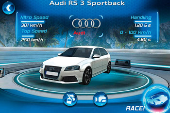 Application iPhone : prenez le volant de l'Audi RS3