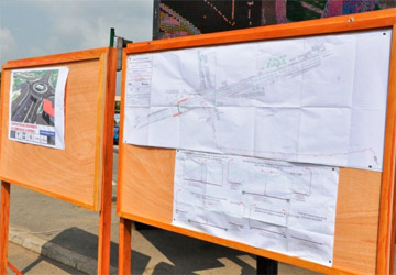 Construction de l`échangeur / Le carrefour de la Riviera II fermé à minuit : Voici les voies de déviation