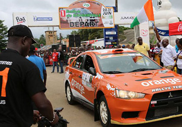 Première édition du Rallye de Bingerville - L’équipage d’Orange dans le top 5
